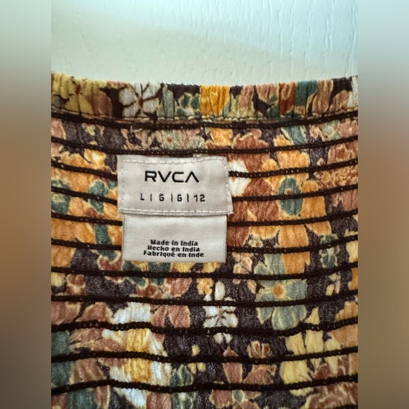 New with tag RVCA Long Sleeve Cropped Blouse - Picture 7 of 8